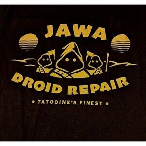Star Wars Jawa Droid Repair Official Licensed Men’s Medium Black Graphic T-Shirt